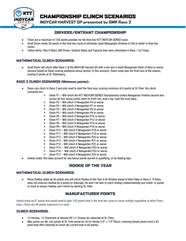 The Clinch Scenarios