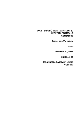 Montenegro Investment Limited Property Portfolio Montenegro