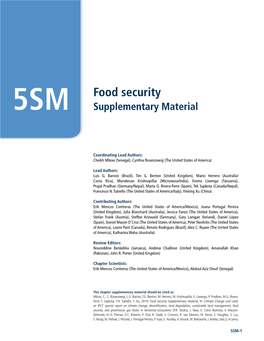 Food Security 5SMSPM Supplementary Material