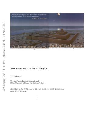 Astronomy and the Fall of Babylon