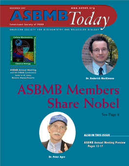 ASBMB Members Share Nobel See Page 8