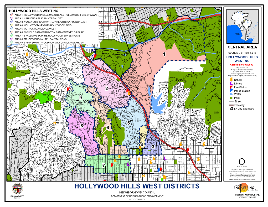 Hollywood Hills West Districts S Neighborhood Cosuncil S S Deborah Weintraub, P.E