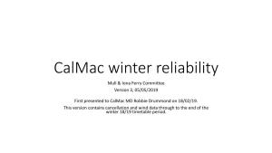 Calmac Winter Reliability Mull & Iona Ferry Committee Version 3, 05/05/2019
