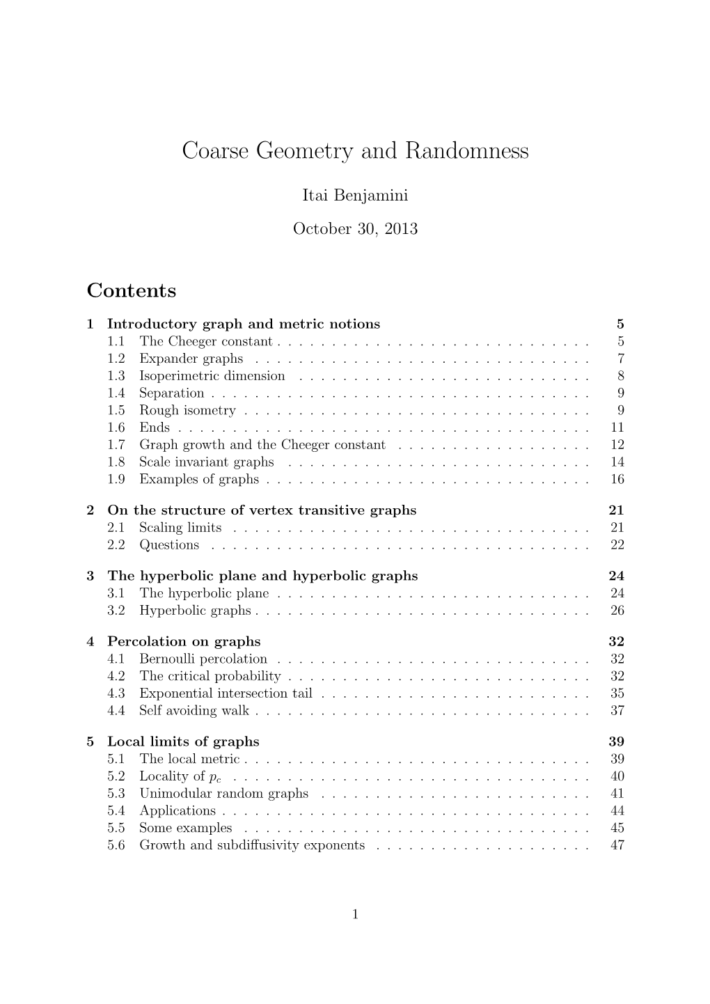 Coarse Geometry and Randomness