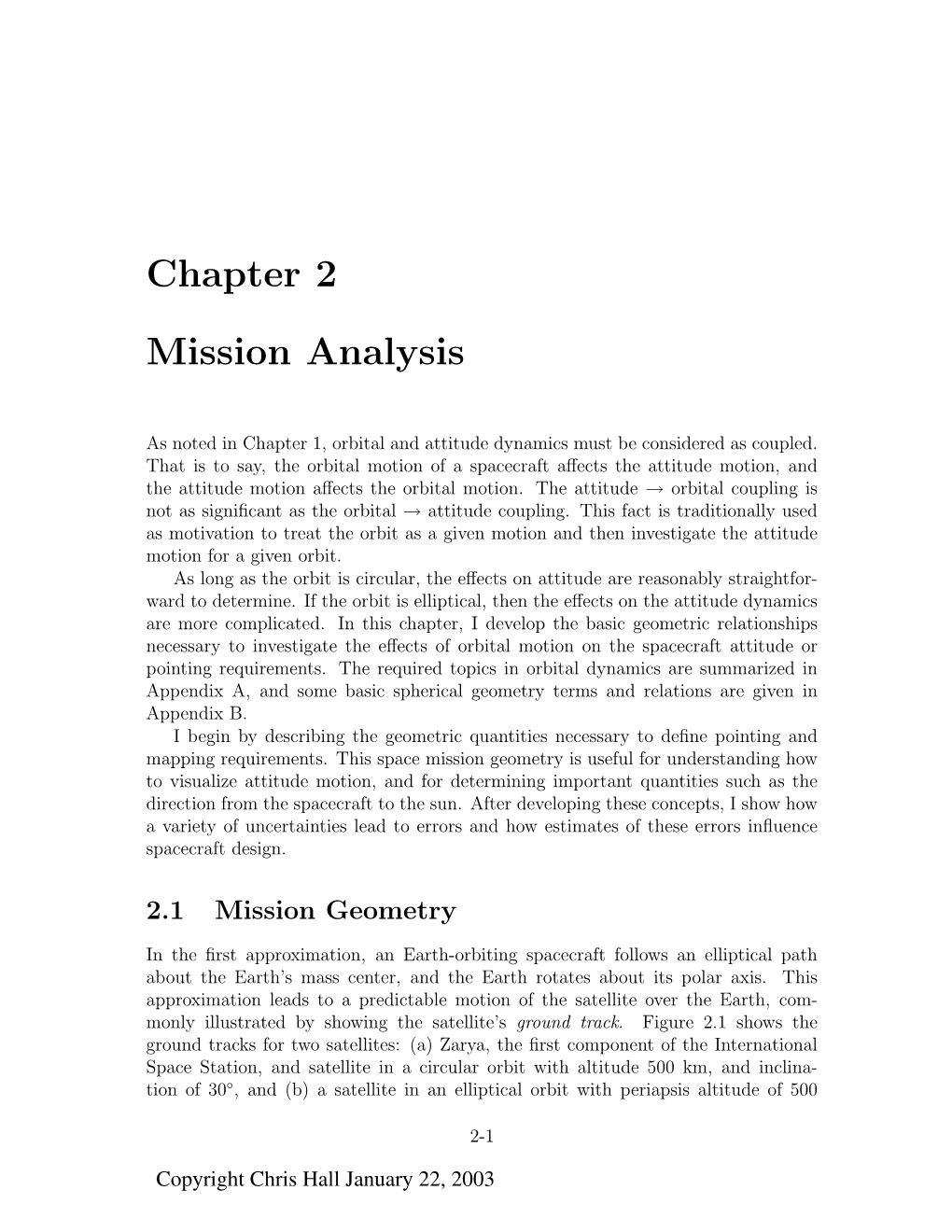 Chapter 2 Mission Analysis