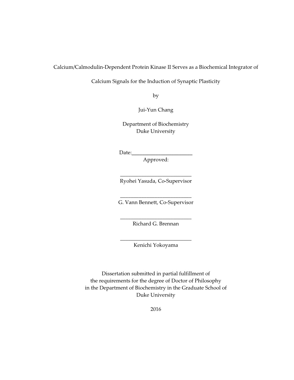 Duke University Dissertation Template