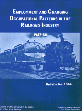 Employment and Changing Occupational Patterns in the Railroad Industry