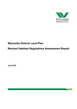 Wycombe District Local Plan Revised Habitats Regulations Assessment