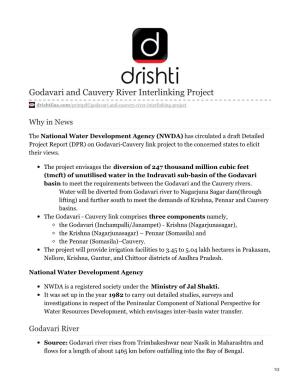 Godavari and Cauvery River Interlinking Project