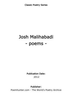 Josh Malihabadi - Poems