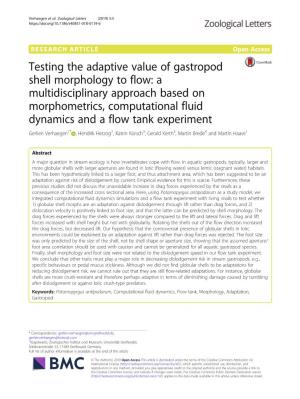Testing the Adaptive Value of Gastropod Shell