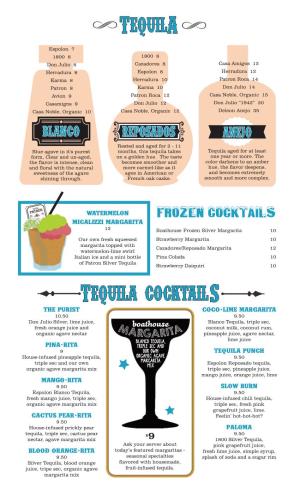 Tequila Cocktails Tequila