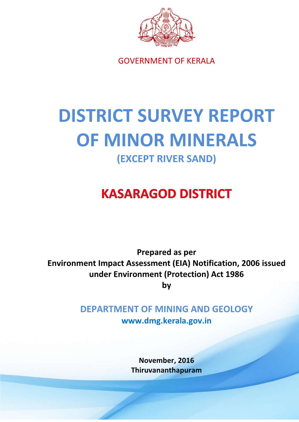 Kasaragod District, Kerala State 1