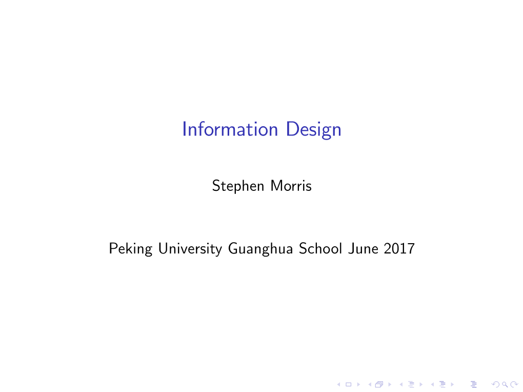 Information Design