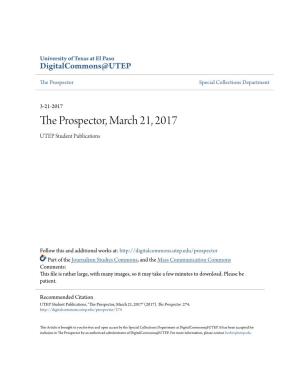 The Prospector, March 21, 2017