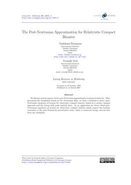 The Post-Newtonian Approximation for Relativistic Compact Binaries