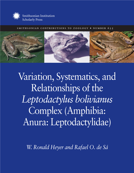 Amphibia: Anura: Leptodactylidae)