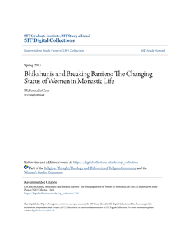 The Changing Status of Women in Monastic Life
