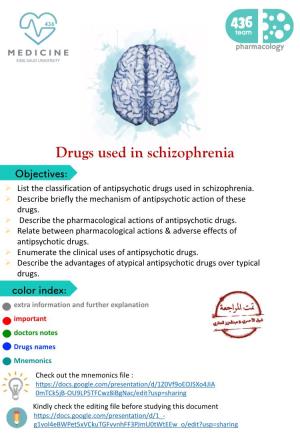 5-Drugs Used in Schizophrenia(Edited)