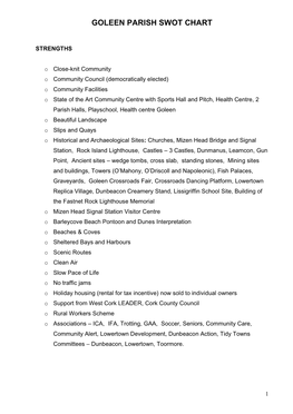 Goleen Parish Swot Chart
