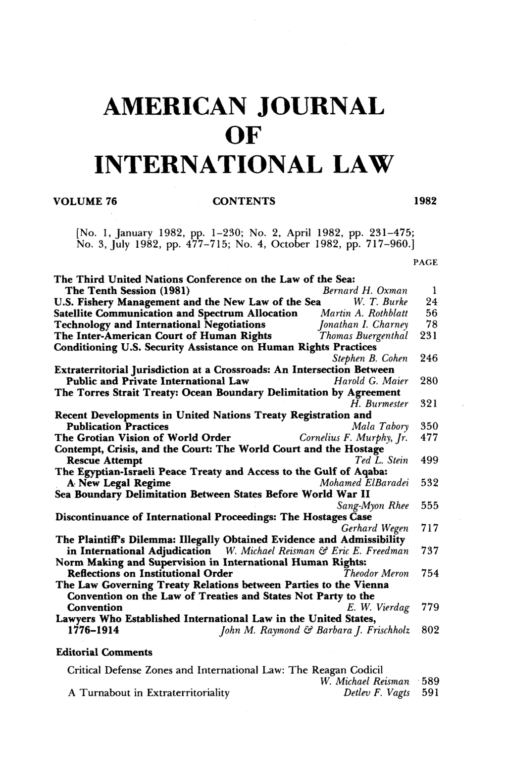 American Journal of International Law