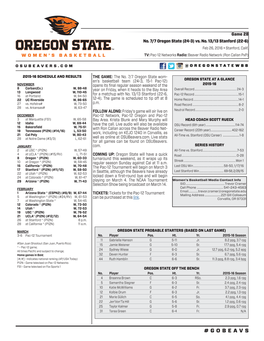 The No. 7/7 Oregon State Wom- En's Basketball