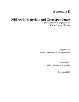 Appendix NEPA/404 Materials and Correspondence