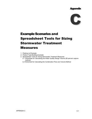 Example Scenarios and Spreadsheet Tools for Sizing Stormwater Treatment Measures
