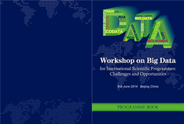 CODATA Workshop on Big Data Programme Book
