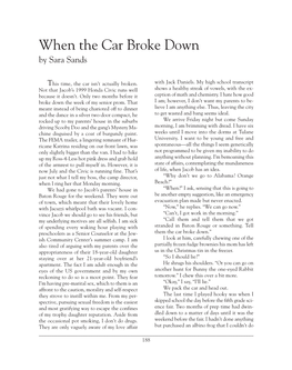 When the Car Broke Down by Sara Sands