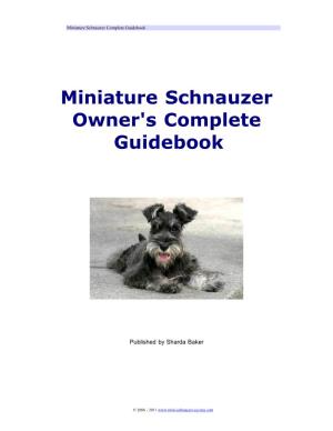 Miniature Schnauzer Owner's Complete Guidebook