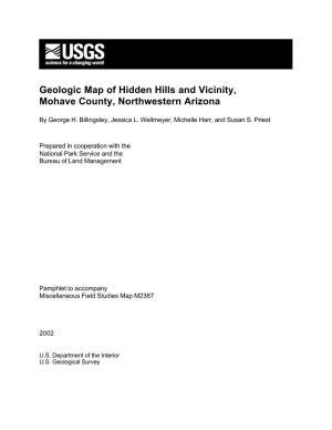Geologic Map of Hidden Hills and Vicinity, Mohave County, Northwestern Arizona