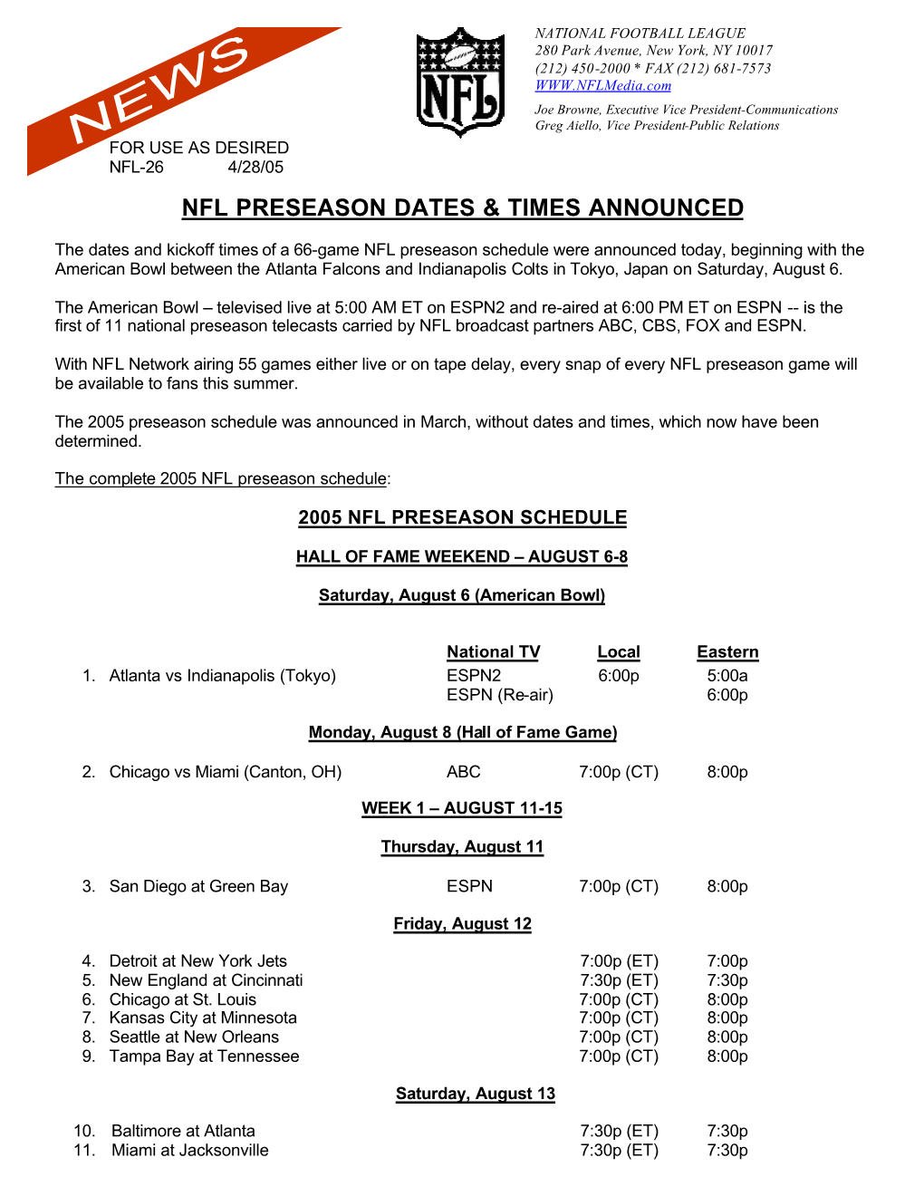 Preseason Times Dates2