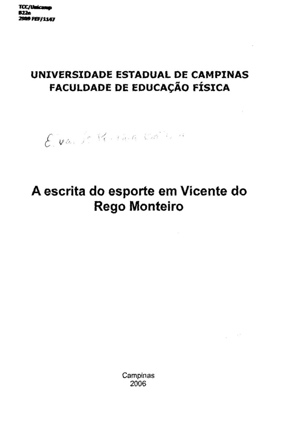 A Escrita Do Esporte Em Vicente Do Rego Monteiro