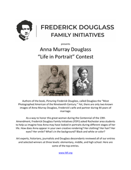 Anna Murray Douglass “Life in Portrait” Contest