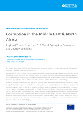 Corruption in the Middle East & North Africa