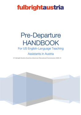 Pre-Departure HANDBOOK for US English-Language Teaching Assistants in Austria
