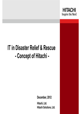 IT in Disaster Relief & Rescue