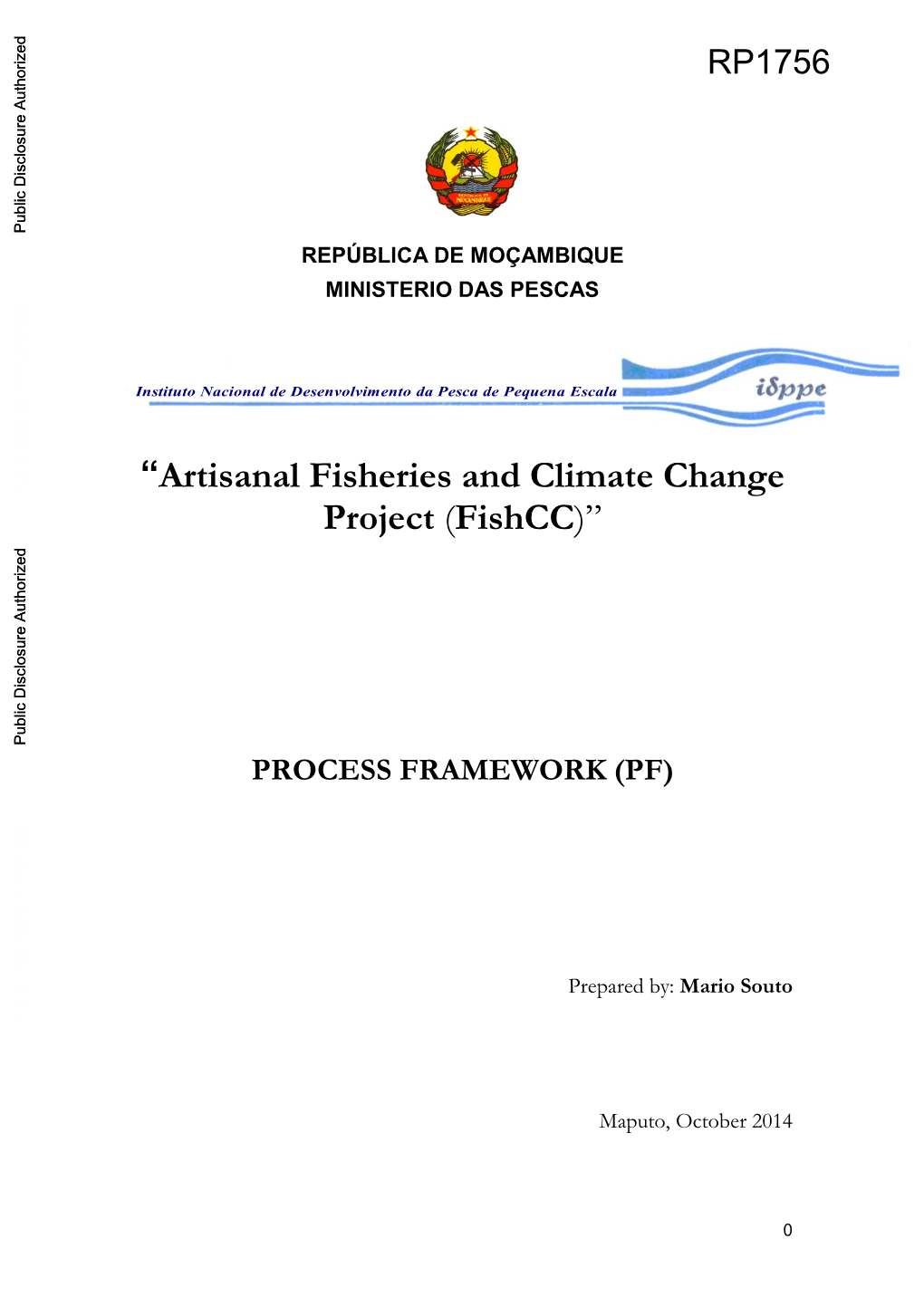 Artisanal Fisheries and Climate Change Public Disclosure Authorized Project (Fishcc)”