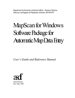 Mapscan for Windows: Automatic Map Data Entry Software