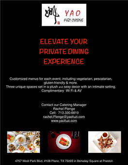 Elevate Your Private Dining Experience