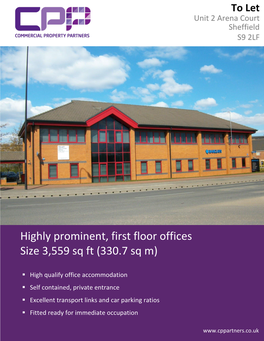 Highly Prominent, First Floor Offices Size 3,559 Sq Ft (330.7 Sq M)
