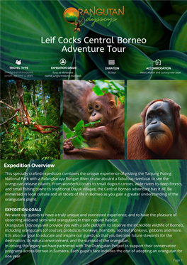 Leif Cocks Central Borneo Adventure Tour Brochure