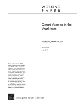 Qatari Women in the Workforce