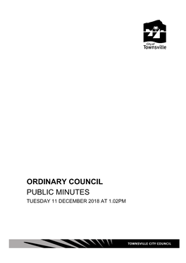 Ordinary Council Public Minutes