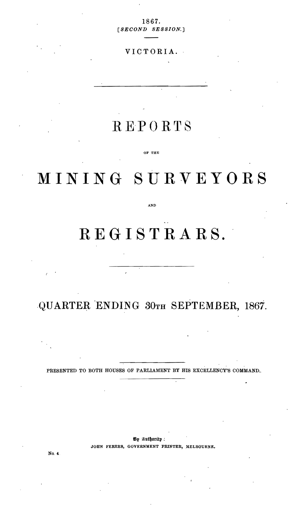 Mining Surveyors Registrars