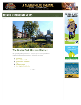 The Ginter Park Historic District