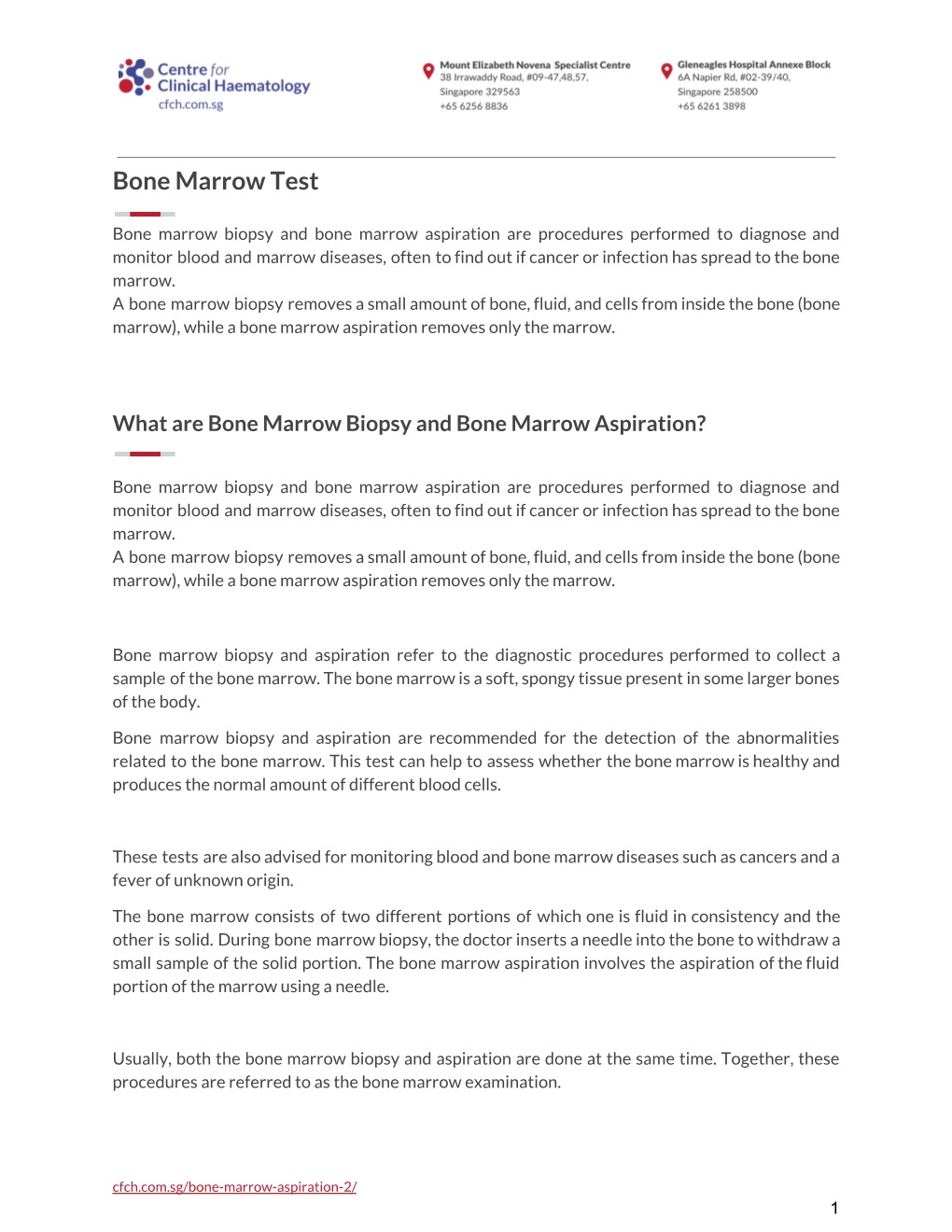 Bone Marrow Test