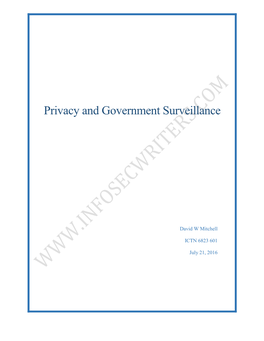 Privacy and Government Surveillance