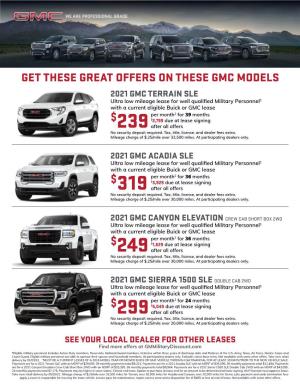 Get These Great Offers on These Gmc Models